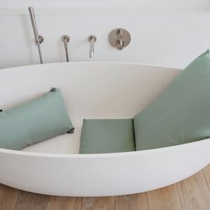 BADESOFA 3-Pc Luxury Bath Set |Medium Back Pillow/Seat/Foot NEW Green